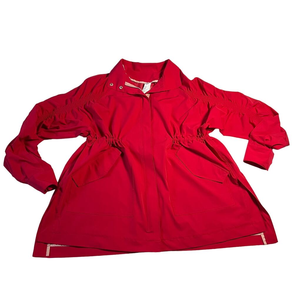 Fabletics Red Drawstring Waist Jacket